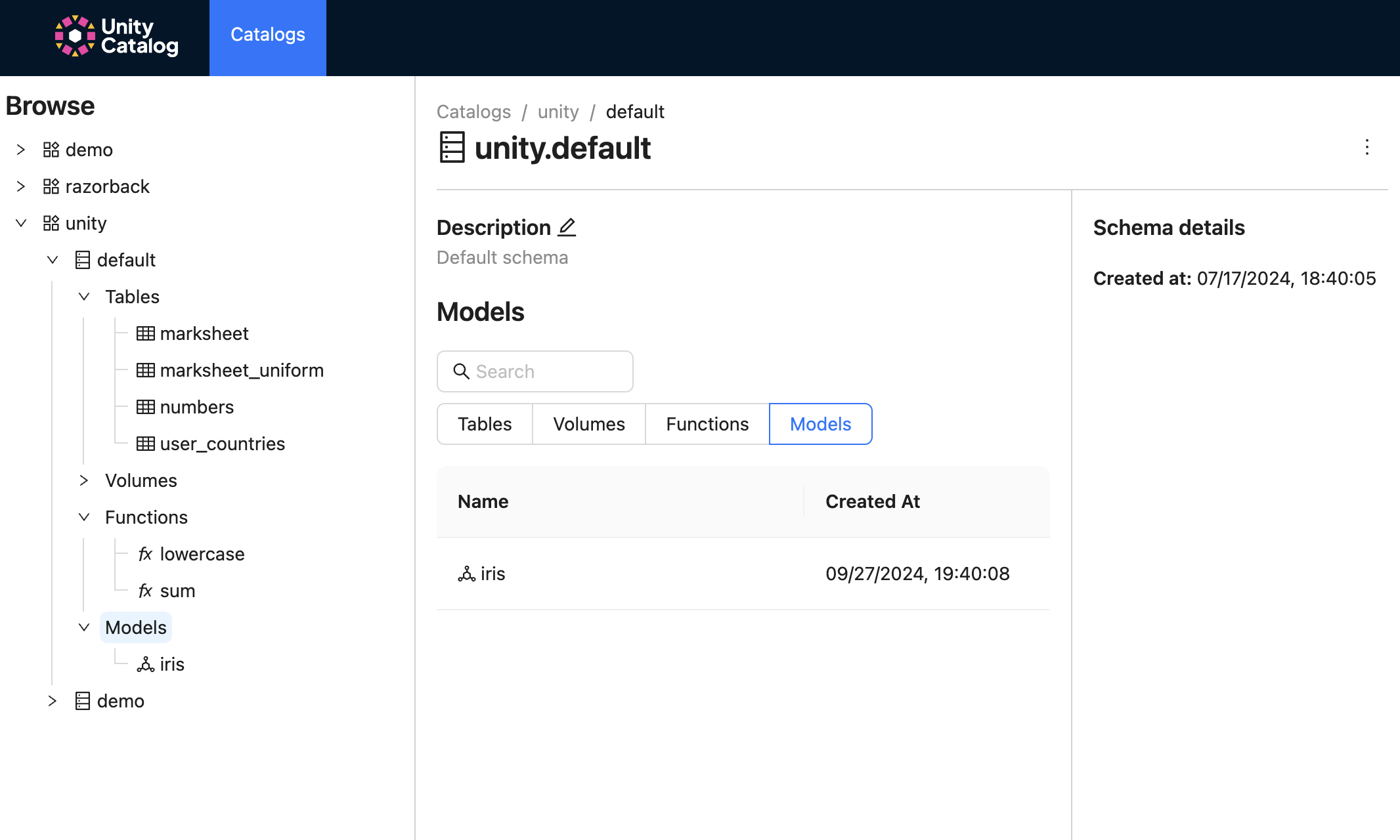 Listing Models